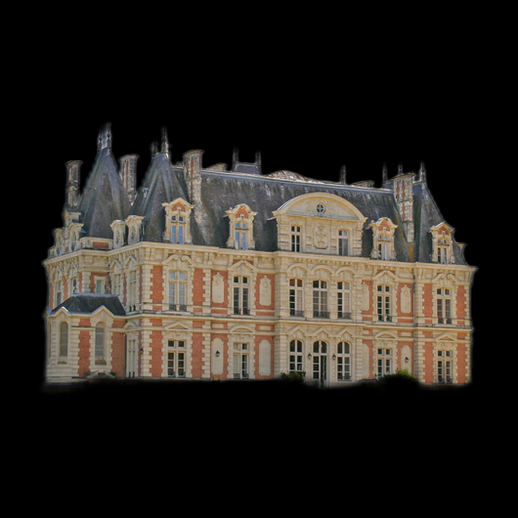 Chateau classique 3D gratuit architecture francaise detaillee
