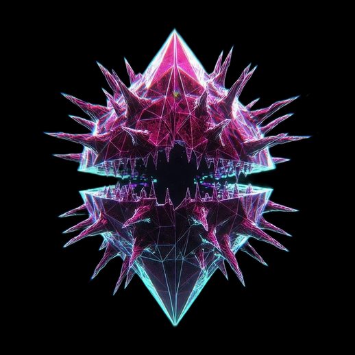 Abstract Spiked Diamond 3D Asset