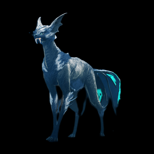 Creature fantastique 3D gratuit renard dragon bleu