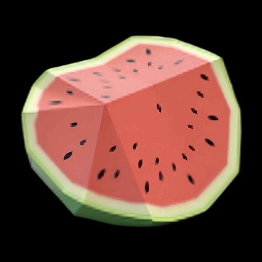 Pastèque 3D Low Poly