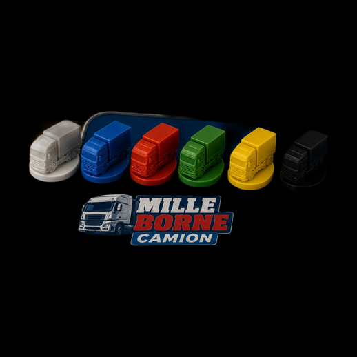 Camions jeu Mille Bornes 3D gratuit multicolore