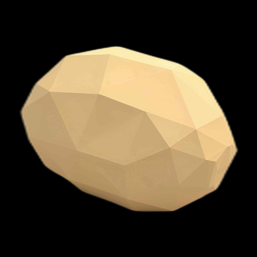 Pomme de terre 3D low poly