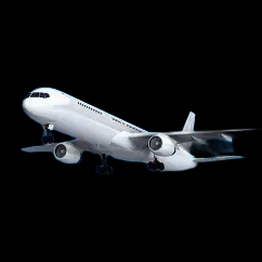 Avion de ligne 3D gratuit realiste blanc