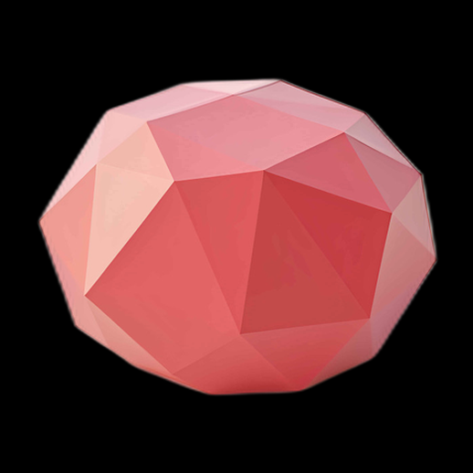 Sphère géométrique rose 3D