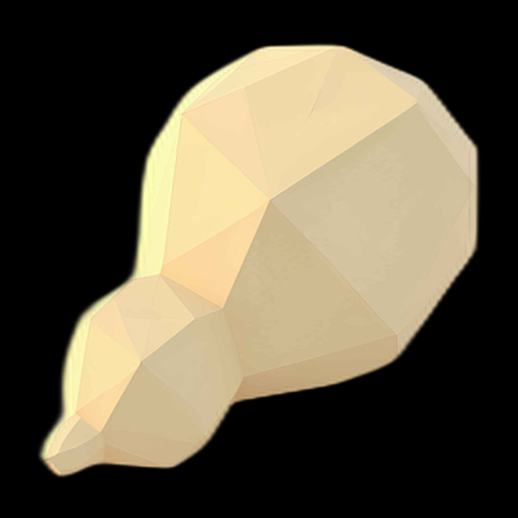 Calebasse stylisée 3D basse résolution