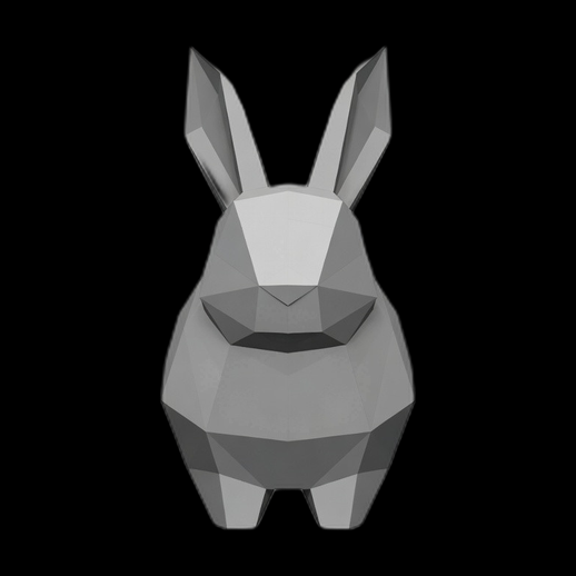 Lapin low poly 3D gratuit stylise
