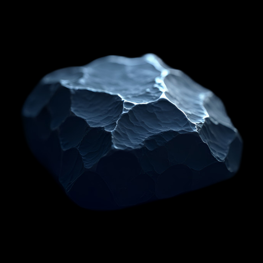 Astéroïde 3D texturé et irrégulier