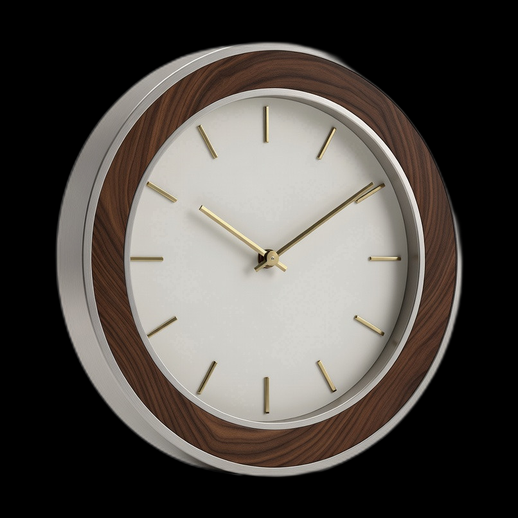 Horloge murale 3D gratuit design bois moderne