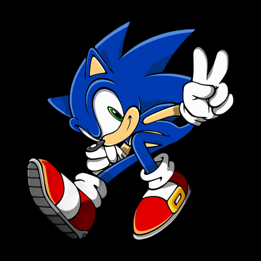 Personnage Sonic 3D gratuit style cartoon