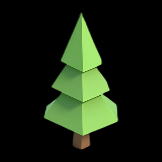 Arbre de Noël Low Poly