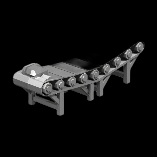 Convoyeur industriel 3D gratuit bande transporteuse