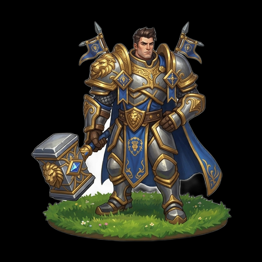 Paladin de l'Alliance avec marteau
