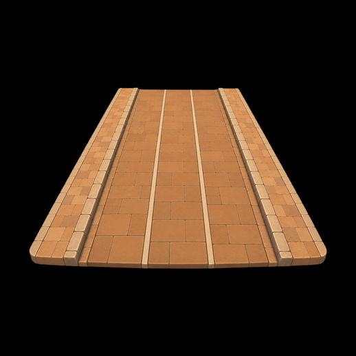Chemin pave 3D gratuit en briques