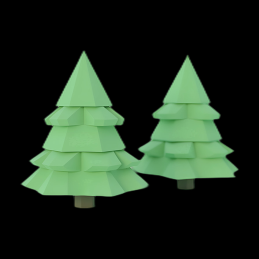 Asset 3D Arbre de Noël stylisé