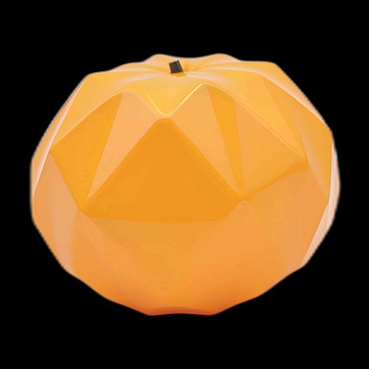 Citrouille 3D géométrique orange