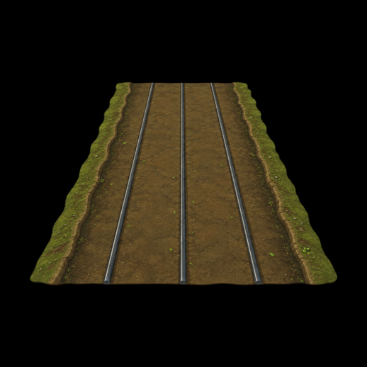 Rail de chemin de fer 3D gratuit realiste - modele 3D gratuit