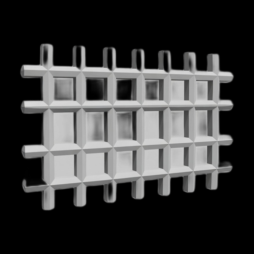 Grille modulaire 3D gratuit en plastique blanc