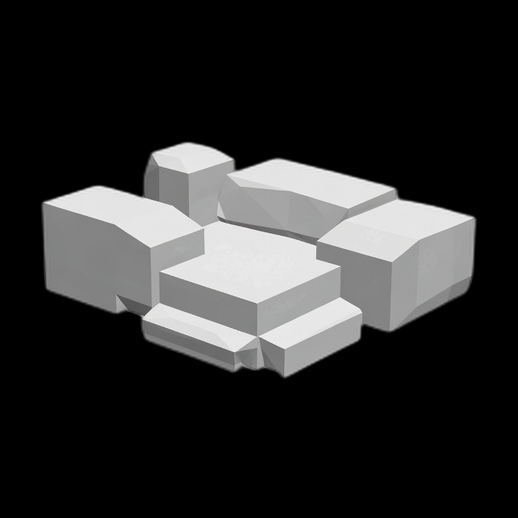 Modele 3D gratuit plateforme modulaire low poly