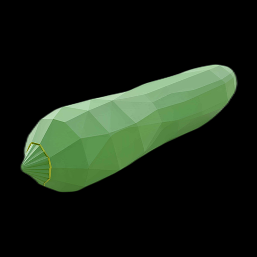 Courgette 3D Low Poly Style