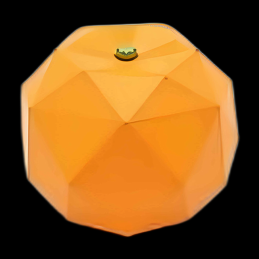 Orange 3D à facettes géométriques