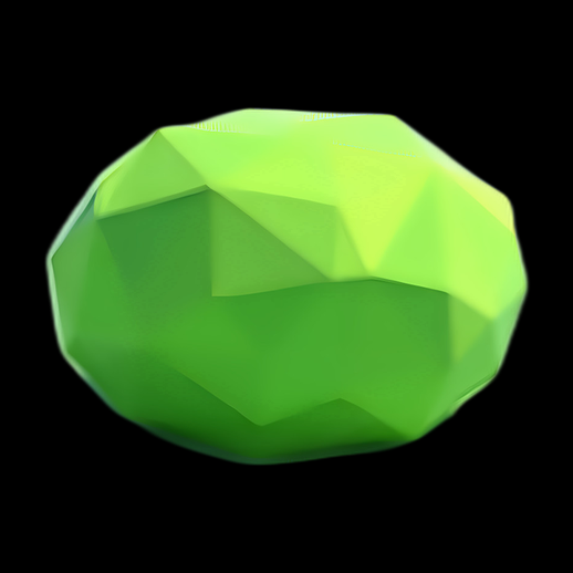 Sphère polygonale vert clair 3D