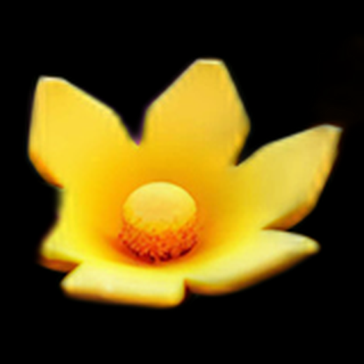 Belle fleur jaune en 3D