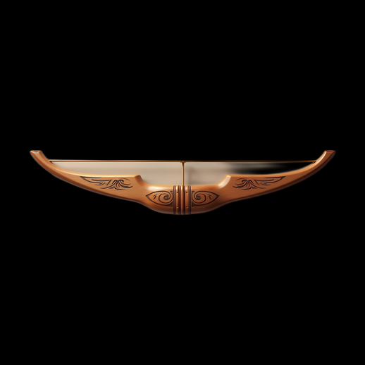 Arc elfique en bois détaillé