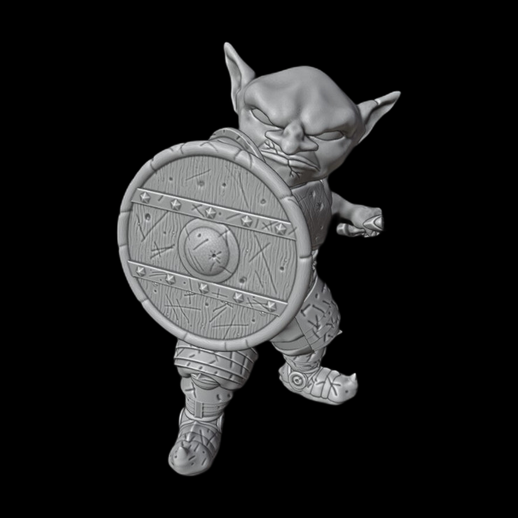 Guerrier gobelin 3D gratuit avec bouclier