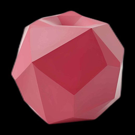 Vase géométrique rose en 3D