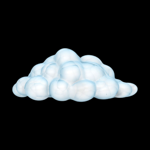 Nuage stylise 3D gratuit effet volumineux doux