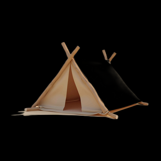 Petit tipi en toile beige