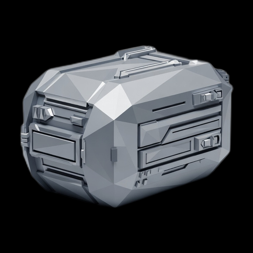 Caisse futuriste 3D gratuit style science fiction