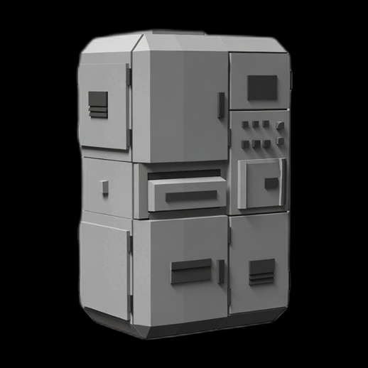 Machine industrielle 3D gratuit futuriste modulaire