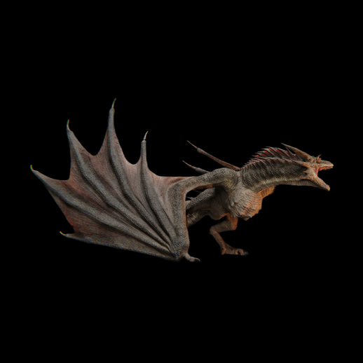 Dragon fantasy 3D gratuit ailes detaillees