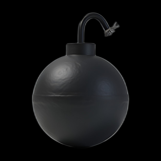 Bombe à mèche noire 3D