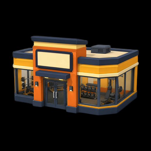 Salle de sport 3D gratuit moderne