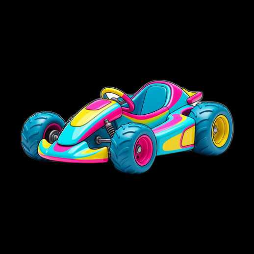 Kart coloré style cartoon 3D gratuit