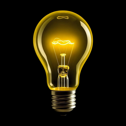 Ampoule lumineuse 3D gratuit realiste jaune