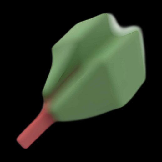 Modèle 3D de feuille stylisée
