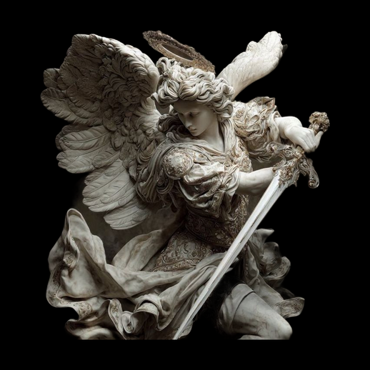 Statue ange guerrier 3D gratuit detaillee - modele 3D gratuit
