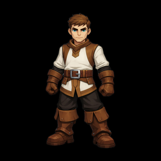 Personnage aventurier medieval 3D gratuit stylise
