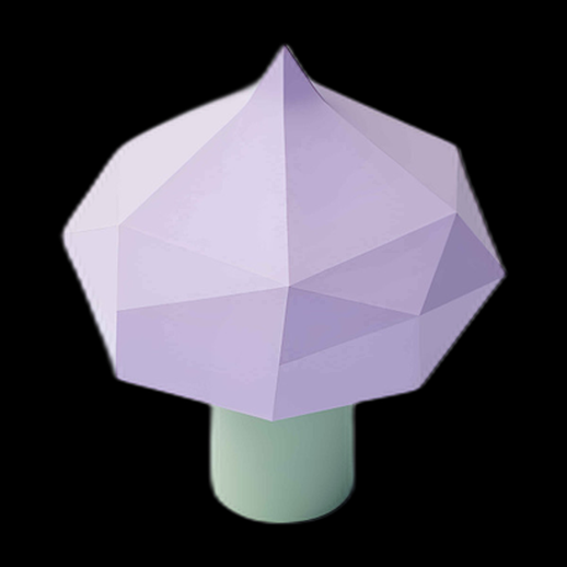Lampe Champignon Géométrique Pastel