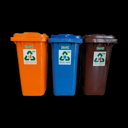 Poubelles recyclage 3D gratuit trio conteneurs plastique