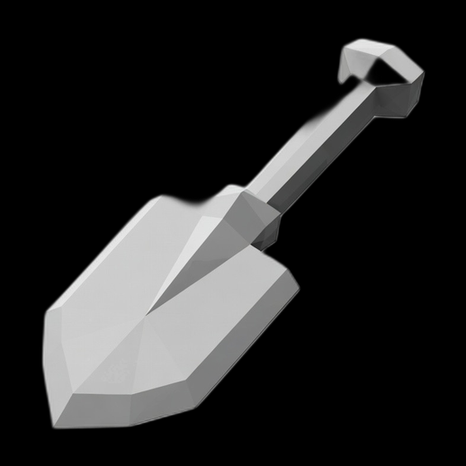 Pelle low poly 3D gratuit realiste