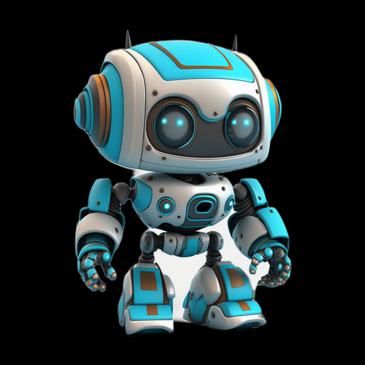 Robot mignon futuriste 3D gratuit stylise