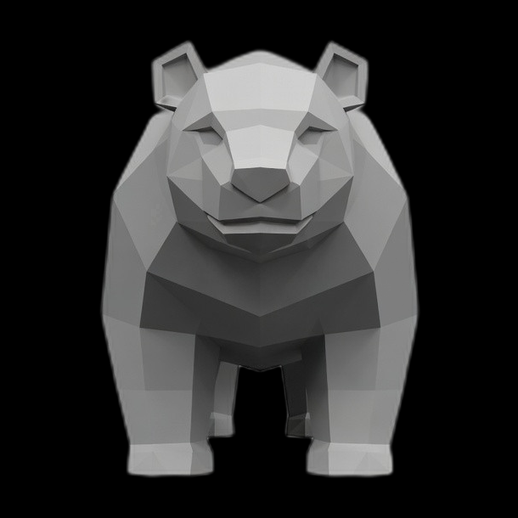 Ours low poly 3D gratuit stylise