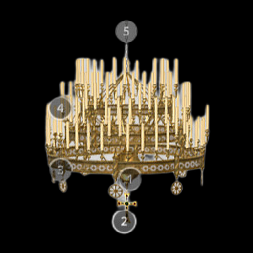 Lustre chandelier 3D gratuit doré gothique détaillé