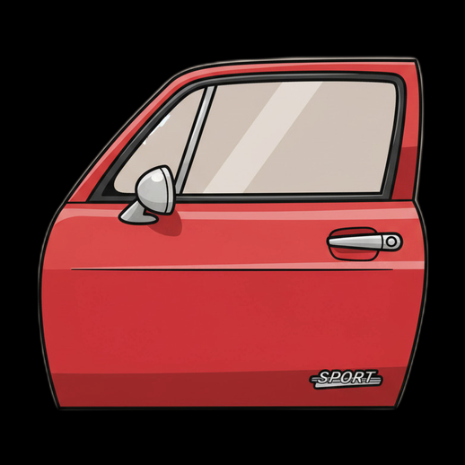 Porte rouge de voiture 'Sport'
