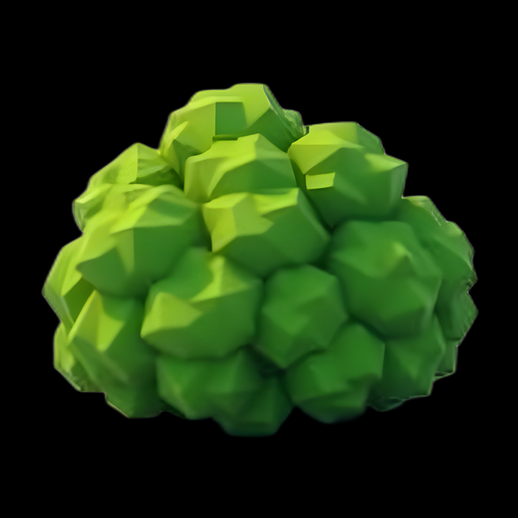 Brocoli 3D low-poly vert