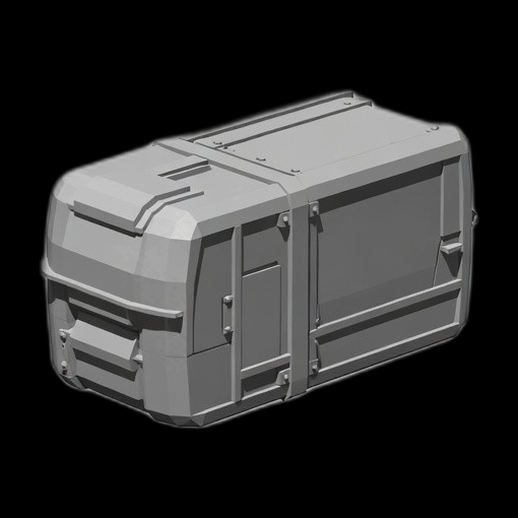 Caisse futuriste 3D gratuit type sci-fi